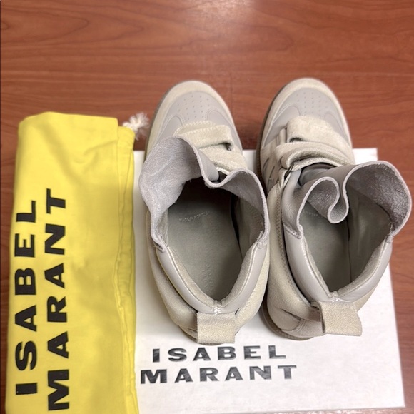 Isabel Marant ClassicBobby Buckee Chalk/Light grey High-Top Sneakers sz EU39/US9 - Picture 9 of 12